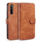 For OnePlus Nord DG.MING Retro Oil Side Horizontal Flip Case with Holder & Card Slots & Wallet(Brown) - 1