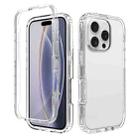 For iPhone 16 Pro Max Clear TPU Hybrid PC Shockproof Phone Case(Transparent) - 1