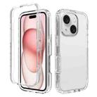 For iPhone 14 Plus / 15 Plus Clear TPU Hybrid PC Shockproof Phone Case(Transparent) - 1