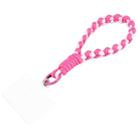 Mobile Phone Anti-lost Braided Short Lanyard(Rose Red + Pink) - 1