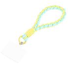 Universal Phone Anti-lost Braided Short Lanyard(Light Green + Yellow) - 1