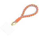 Universal Phone Anti-lost Braided Short Lanyard(Orange + Grey) - 1