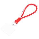 Universal Phone Anti-lost Braided Short Lanyard(Red + White) - 1