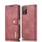 For Samsung Galaxy Note20 DG.MING Crazy Horse Texture Flip Detachable Magnetic Leather Case with Holder & Card Slots & Wallet(Red) - 1