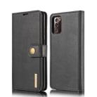 For Samsung Galaxy Note20 DG.MING Crazy Horse Texture Flip Detachable Magnetic Leather Case with Holder & Card Slots & Wallet(Black) - 1