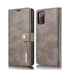 For Samsung Galaxy Note20 DG.MING Crazy Horse Texture Flip Detachable Magnetic Leather Case with Holder & Card Slots & Wallet(Gray) - 1