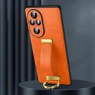 For Honor 200 Pro SULADA PC Hybrid Leather Texture Skin Feel Shockproof Phone Case(Orange) - 1