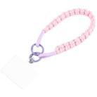 Universal Phone Anti-lost Braided Knotted Short Lanyard(Pink + Purple) - 1