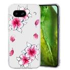 For Google Pixel 7a Colored Drawing Pattern Transparent TPU Phone Case(Sakura) - 1