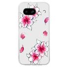 For Google Pixel 7a Colored Drawing Pattern Transparent TPU Phone Case(Sakura) - 3