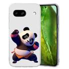 For Google Pixel 7a Colored Drawing Pattern Transparent TPU Phone Case(Panda) - 1