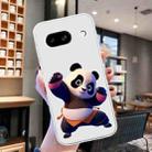 For Google Pixel 7a Colored Drawing Pattern Transparent TPU Phone Case(Panda) - 2