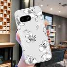 For Google Pixel 7a Colored Drawing Pattern Transparent TPU Phone Case(White Flower) - 2