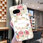 For Google Pixel 7a Colored Drawing Pattern Transparent TPU Phone Case(Rose) - 2