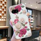 For Google Pixel 7a Colored Drawing Pattern Transparent TPU Phone Case(Peony) - 2