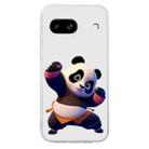 For Google Pixel 8a Colored Drawing Pattern Transparent TPU Phone Case(Panda) - 3