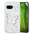 For Google Pixel 8a Colored Drawing Pattern Transparent TPU Phone Case(Butterflies) - 1