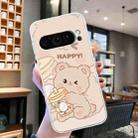 For Google Pixel 9 Pro Colored Drawing Pattern Transparent TPU Phone Case(Bear) - 2