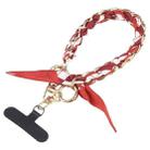 Mobile Phone Anti-lost Silk Scarf Short Lanyard(Red) - 1