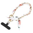 Mobile Phone Anti-lost Silk Scarf Short Lanyard(White) - 1