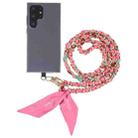 Mobile Phone Anti-lost Silk Scarf Full Coverage Long Lanyard(Rose Red) - 1