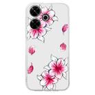 For Xiaomi Redmi 13 4G Colored Drawing Pattern Transparent TPU Phone Case(Sakura) - 3