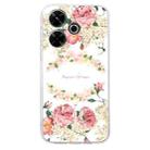 For Xiaomi Redmi 13 4G Colored Drawing Pattern Transparent TPU Phone Case(Rose) - 3