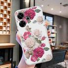 For Xiaomi Redmi 13 4G Colored Drawing Pattern Transparent TPU Phone Case(Peony) - 2