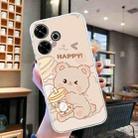 For Xiaomi Redmi 13 4G Colored Drawing Pattern Transparent TPU Phone Case(Bear) - 2