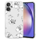 For Xiaomi Redmi 13C Colored Drawing Pattern Transparent TPU Phone Case(White Flower) - 1