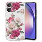 For Xiaomi Redmi 13C Colored Drawing Pattern Transparent TPU Phone Case(Peony) - 1