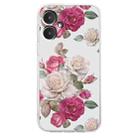 For Xiaomi Redmi 13C Colored Drawing Pattern Transparent TPU Phone Case(Peony) - 3