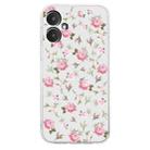 For Xiaomi Redmi 13C Colored Drawing Pattern Transparent TPU Phone Case(Pink Floral) - 3