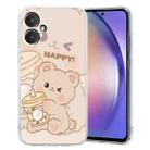 For Xiaomi Redmi 13C Colored Drawing Pattern Transparent TPU Phone Case(Bear) - 1