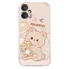 For Xiaomi Redmi 13C Colored Drawing Pattern Transparent TPU Phone Case(Bear) - 3