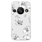For Xiaomi Redmi A3 Colored Drawing Pattern Transparent TPU Phone Case(White Flower) - 3