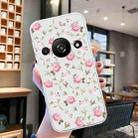 For Xiaomi Redmi A3 Colored Drawing Pattern Transparent TPU Phone Case(Pink Floral) - 2