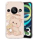 For Xiaomi Redmi A3 Colored Drawing Pattern Transparent TPU Phone Case(Bear) - 1