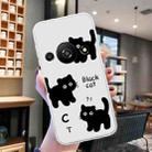 For Xiaomi Redmi A3 Colored Drawing Pattern Transparent TPU Phone Case(Black Cat) - 2