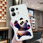 For Xiaomi Redmi Note 13 4G Colored Drawing Pattern Transparent TPU Phone Case(Panda) - 2