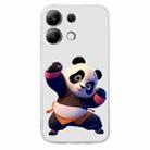 For Xiaomi Redmi Note 13 4G Colored Drawing Pattern Transparent TPU Phone Case(Panda) - 3