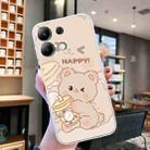 For Xiaomi Redmi Note 13 4G Colored Drawing Pattern Transparent TPU Phone Case(Bear) - 2