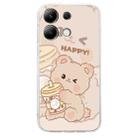 For Xiaomi Redmi Note 13 4G Colored Drawing Pattern Transparent TPU Phone Case(Bear) - 3