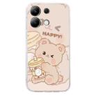 For Xiaomi Redmi Note 13 5G Colored Drawing Pattern Transparent TPU Phone Case(Bear) - 3
