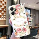 For Xiaomi Redmi Note 13 Pro+ Colored Drawing Pattern Transparent TPU Phone Case(Rose) - 2