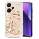 For Xiaomi Redmi Note 13 Pro+ Colored Drawing Pattern Transparent TPU Phone Case(Bear) - 1