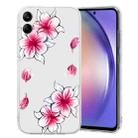 For Samsung Galaxy A05 Colored Drawing Pattern Transparent TPU Phone Case(Sakura) - 1