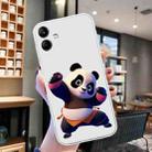 For Samsung Galaxy A05 Colored Drawing Pattern Transparent TPU Phone Case(Panda) - 2