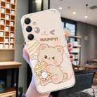 For Samsung Galaxy A25 5G Colored Drawing Pattern Transparent TPU Phone Case(Bear) - 2
