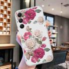 For Samsung Galaxy A34 Colored Drawing Pattern Transparent TPU Phone Case(Peony) - 2